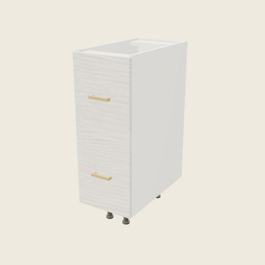 Torino White Pine Two Drawer Vanity Base - 2VDB12 — 2020 catalog rendering; finish and installed options are illustrative