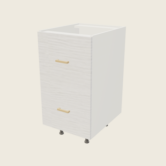 Torino White Pine Two Drawer Vanity Base - 2VDB18 — 2020 catalog rendering; finish and installed options are illustrative