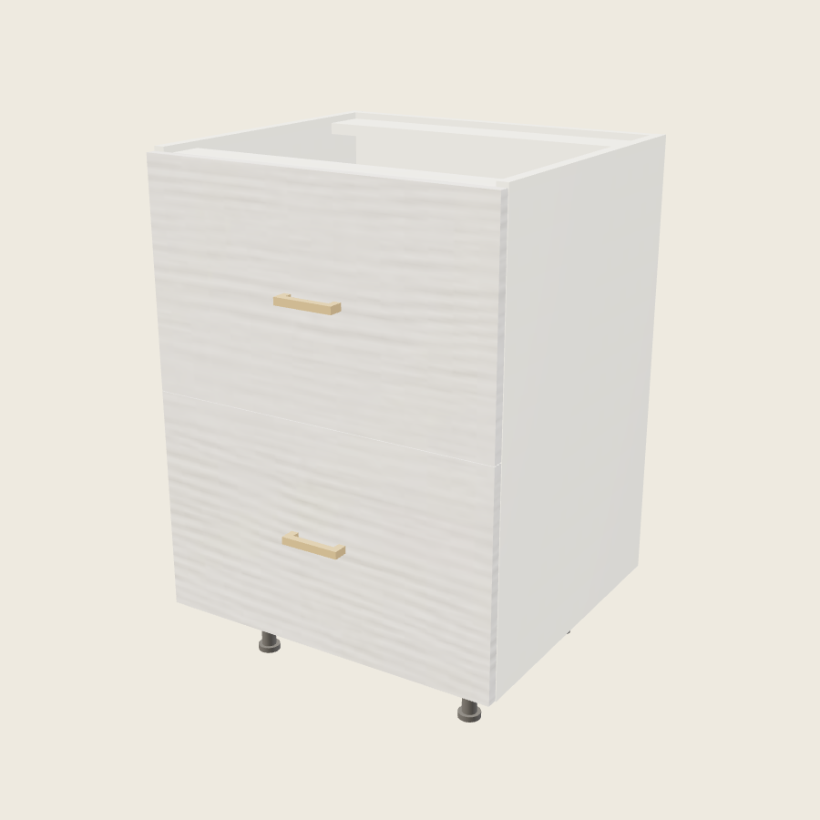 Torino White Pine Two Drawer Vanity Base - 2VDB24 — 2020 catalog rendering; finish and installed options are illustrative