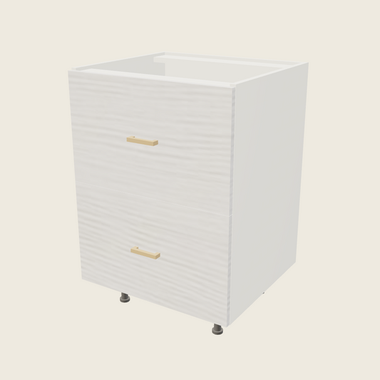 Torino White Pine Two Drawer Vanity Base - 2VDB24 — 2020 catalog rendering; finish and installed options are illustrative