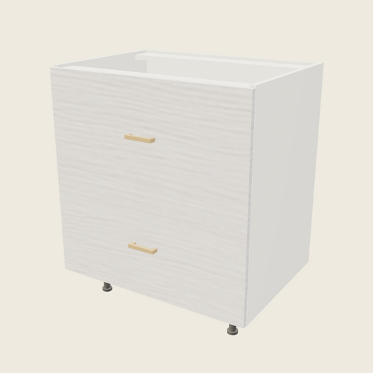 Torino White Pine Two Drawer Vanity Base - 2VDB30 — 2020 catalog rendering; finish and installed options are illustrative