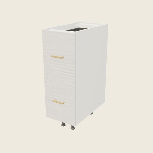 Torino White Pine Two Drawer with One Inner Drawer Vanity Base - 2VDBID12 — 2020 catalog rendering; finish and installed options are illustrative
