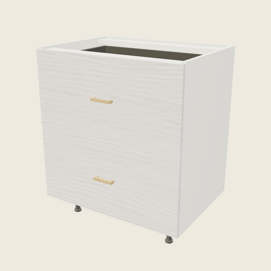 Torino White Pine Two Drawer with One Inner Drawer Vanity Base - 2VDBID30 — 2020 catalog rendering; finish and installed options are illustrative