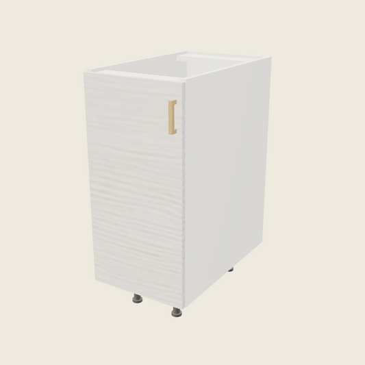 Torino White Pine Full Height Single Door Base Cabinet - B15FH — 2020 catalog rendering; left-hand arrangement shown; finish and installed options are illustrative