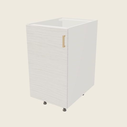 Torino White Pine Full Height Single Door Base Cabinet - B18FH — 2020 catalog rendering; left-hand arrangement shown; finish and installed options are illustrative