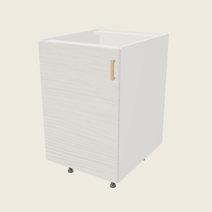 Torino White Pine Full Height Single Door Base Cabinet - B21FH — 2020 catalog rendering; left-hand arrangement shown; finish and installed options are illustrative