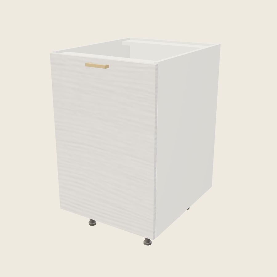 Torino White Pine Full Height Door Base with Double Trash Can Pullout - B21FHTCPO — 2020 catalog rendering; finish and installed options are illustrative