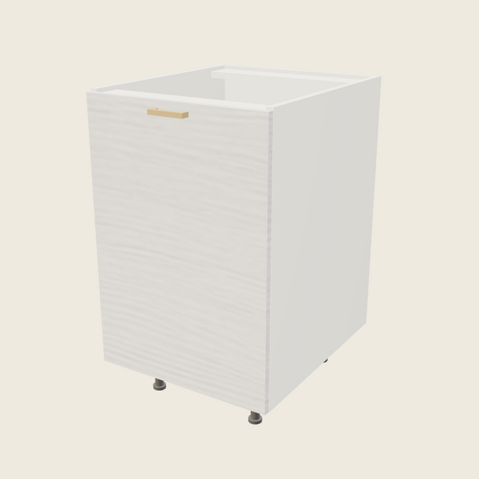 Torino White Pine Full Height Door Base with Double Trash Can Pullout - B21FHTCPO — 2020 catalog rendering; finish and installed options are illustrative