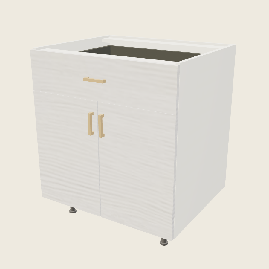 Torino White Pine B30 base cabinet — 2020 catalog rendering
