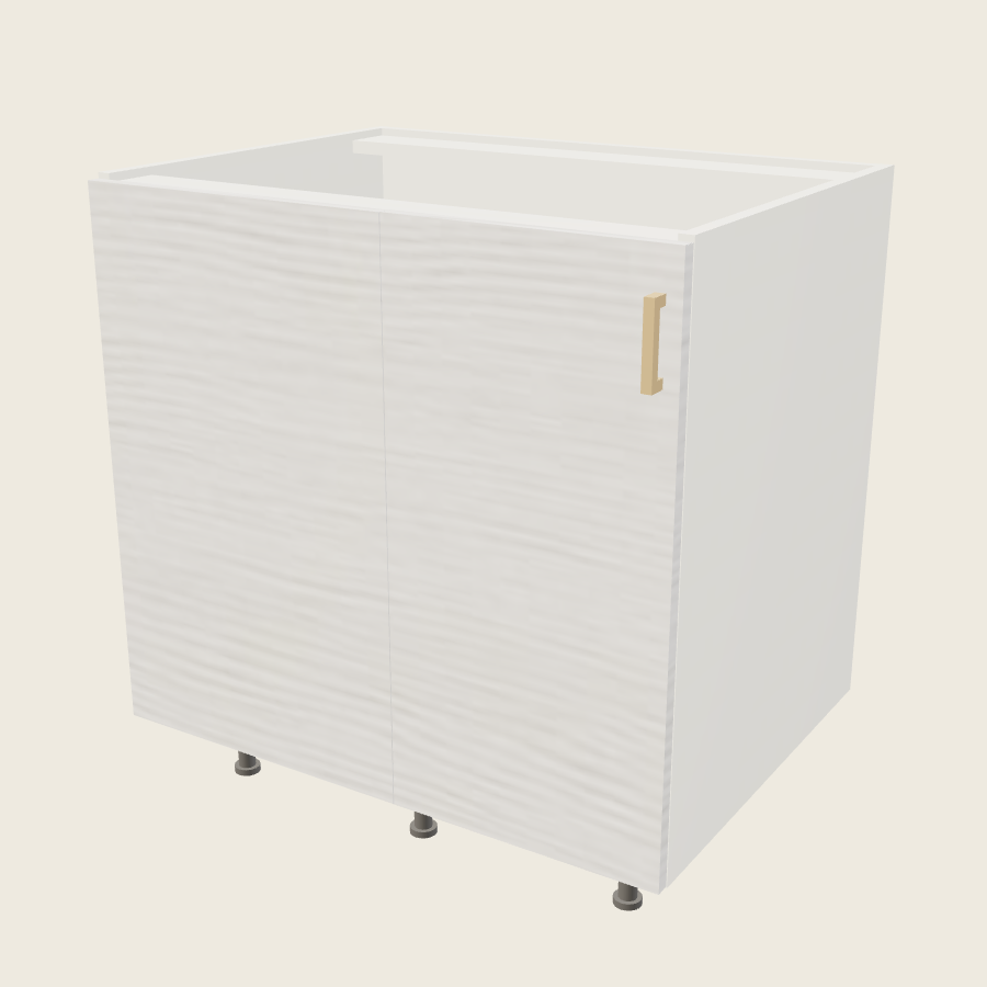 Torino White Pine Single Door Blind Base Corner Cabinet - BBC40/43FH — 2020 catalog rendering; left-hand arrangement shown; finish and installed options are illustrative