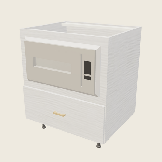 Torino White Pine Base Microwave Cabinet - BMW30 — 2020 catalog rendering; finish and installed options are illustrative