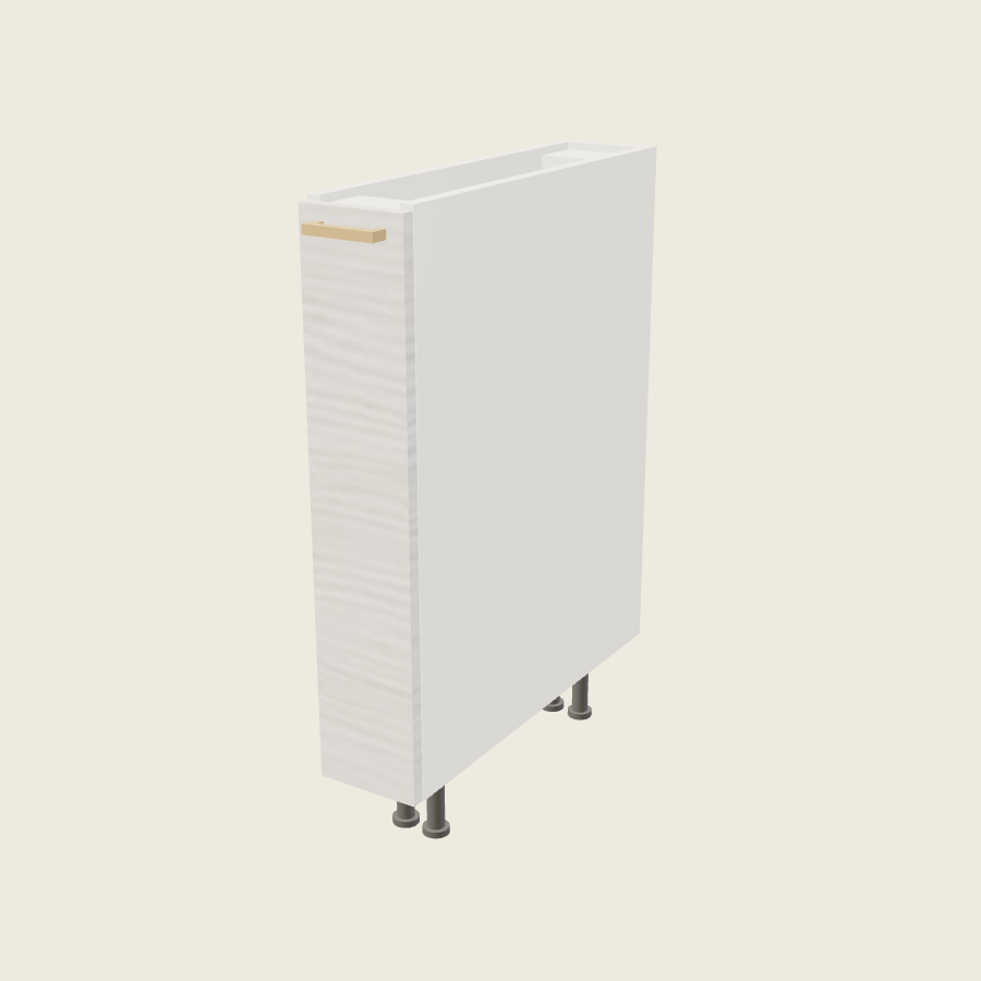 Torino White Pine Full Height Door Bases with Basket Pullout - BPO6FH — 2020 catalog rendering; finish and installed options are illustrative