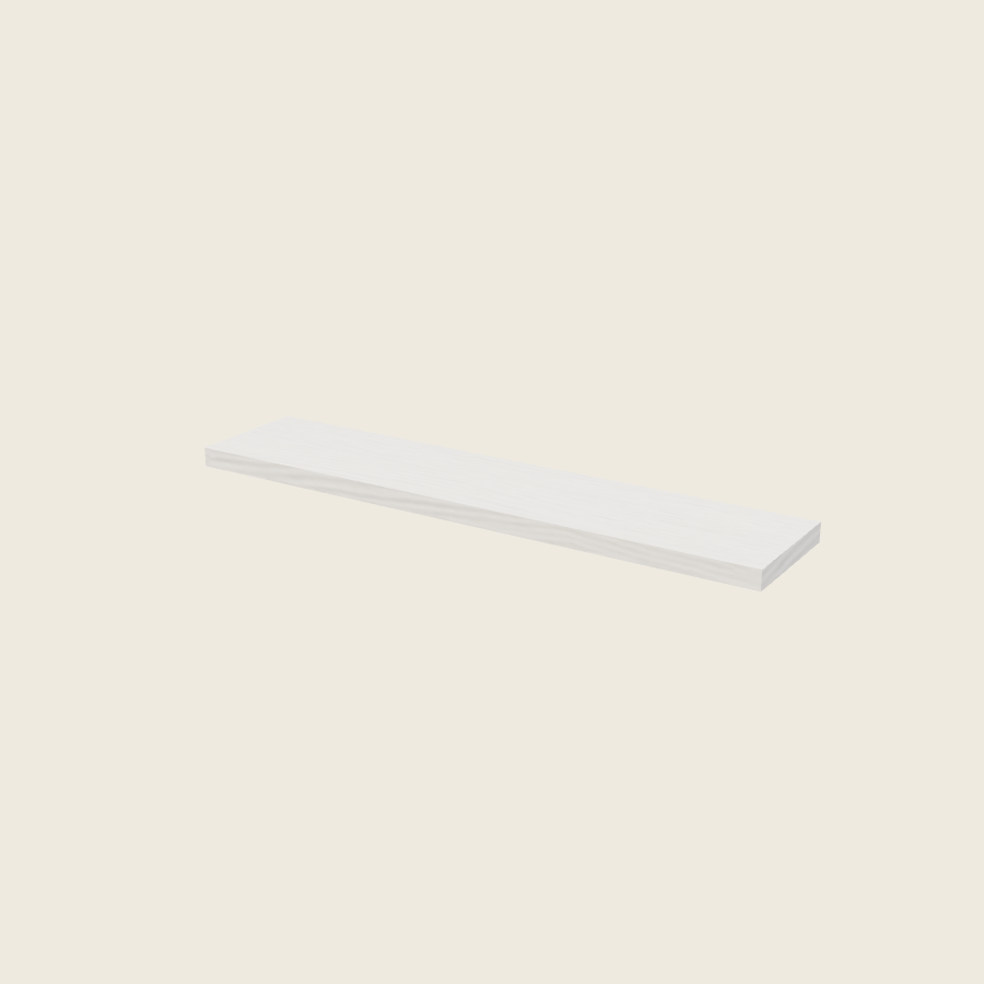 Torino White Pine Floating Shelf - FS60 — 2020 catalog rendering; finish and installed options are illustrative