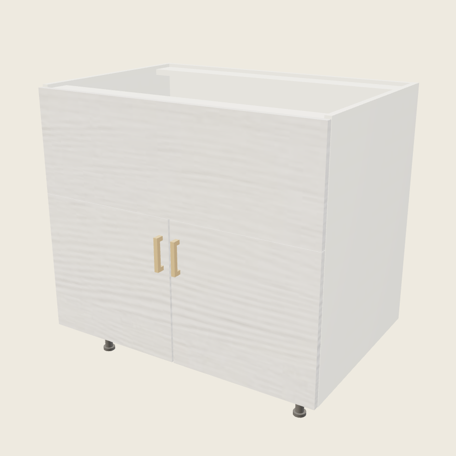Torino White Pine Farm Sink Base - FSB36 — 2020 catalog rendering; finish and installed options are illustrative