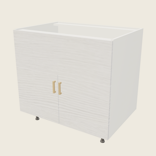 Torino White Pine Farm Sink Base - FSB36 — 2020 catalog rendering; finish and installed options are illustrative