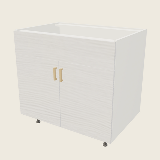 Torino White Pine Double Door Single False Drawer Front Sink Base - SB36 — 2020 catalog rendering; finish and installed options are illustrative