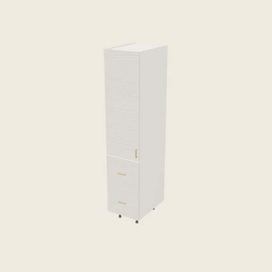 Torino White Pine Tall Two Drawer Utility Cabinet - T2DB1884 — 2020 catalog rendering; left-hand arrangement shown; finish and installed options are illustrative