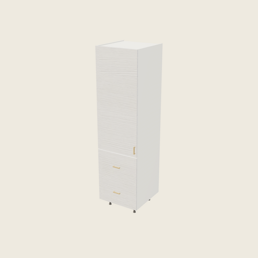Torino White Pine Tall Two Drawer Utility Cabinet - T2DB2489 — 2020 catalog rendering; left-hand arrangement shown; finish and installed options are illustrative