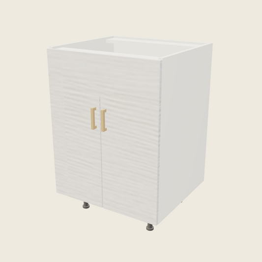 Torino White Pine Double Door Single False Drawer Front Vanity Sink Base - VSB24 — 2020 catalog rendering; finish and installed options are illustrative