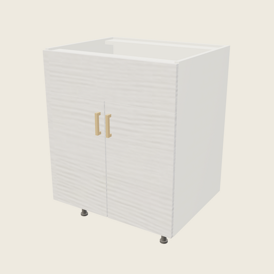 Torino White Pine Double Door Single False Drawer Front Vanity Sink Base - VSB27 — 2020 catalog rendering; finish and installed options are illustrative