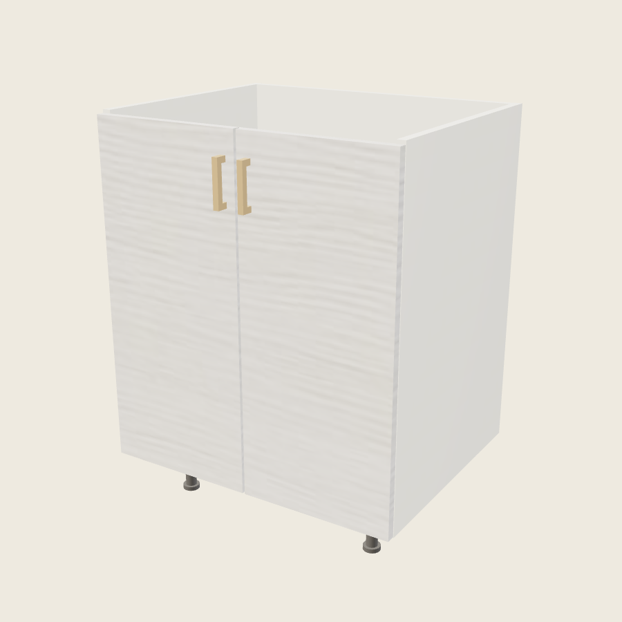 Torino White Pine Double Door Vanity Sink Base - VSB27FH — 2020 catalog rendering; finish and installed options are illustrative