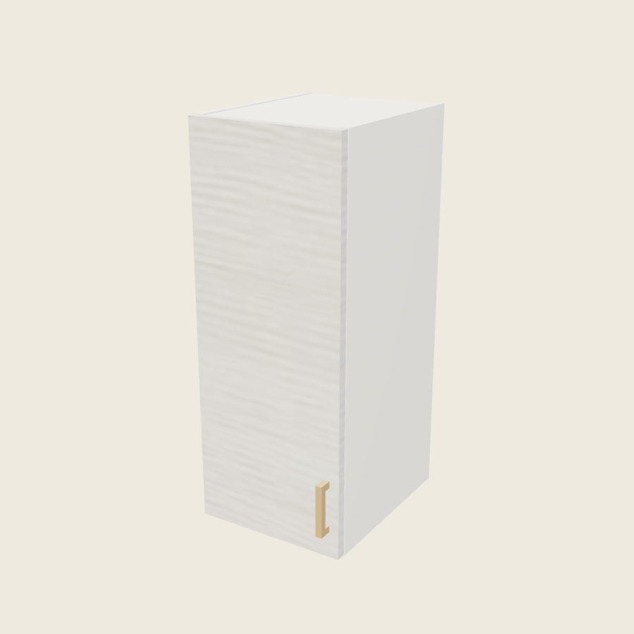 Torino White Pine Single Door Wall Cabinet - W1230 — 2020 catalog rendering; left-hand arrangement shown; finish and installed options are illustrative