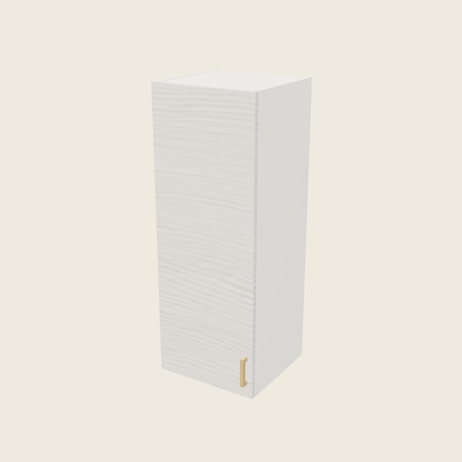 Torino White Pine Single Door Wall Cabinet - W1540 — 2020 catalog rendering; left-hand arrangement shown; finish and installed options are illustrative