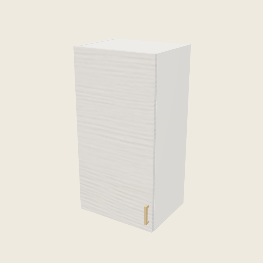 Torino White Pine Single Door Wall Cabinet - W1835 — 2020 catalog rendering; left-hand arrangement shown; finish and installed options are illustrative
