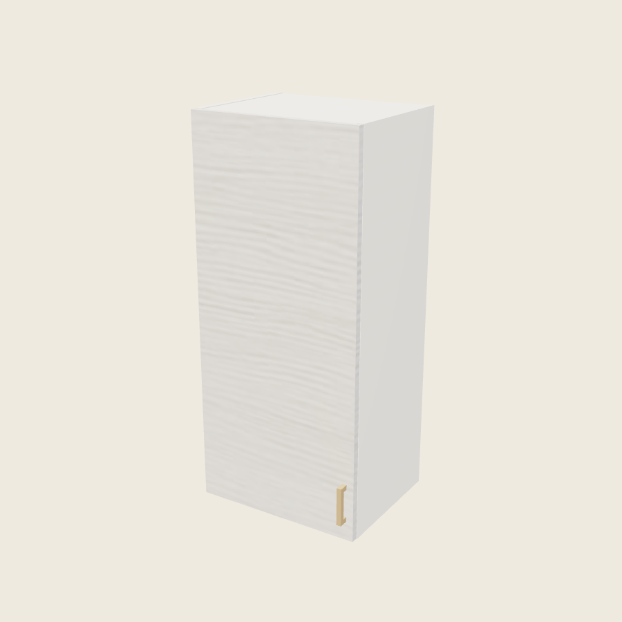 Torino White Pine Single Door Wall Cabinet - W1840 — 2020 catalog rendering; left-hand arrangement shown; finish and installed options are illustrative